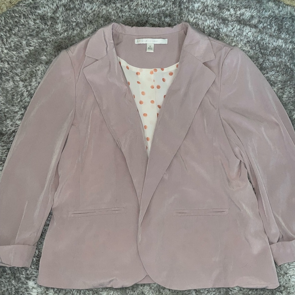 Lauren Conrad , pale pink suit jacket.